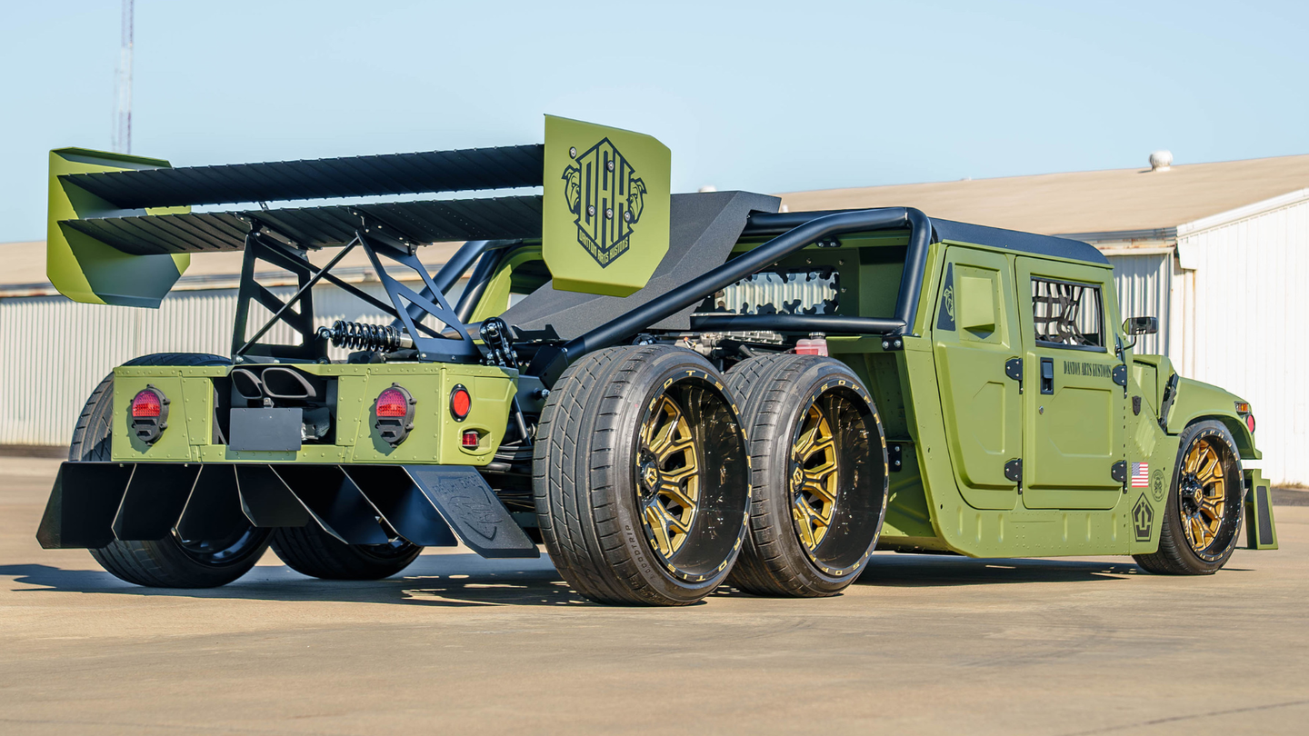 For Sale: Hellcat V8-Powered 6X6 Humvee Has 717 HP and an Aircraft Rear Wing