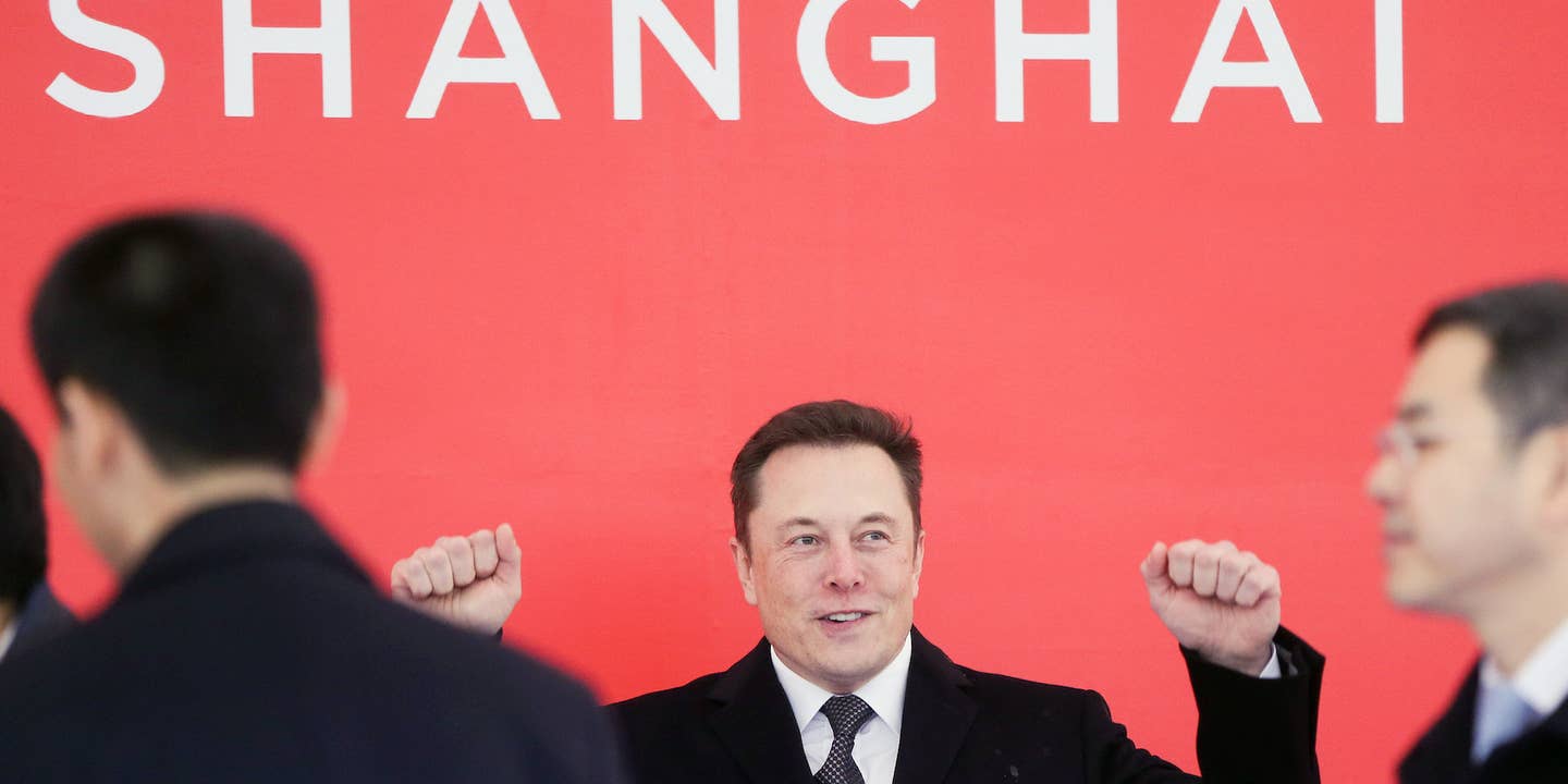 SHANGHAI, Jan. 7, 2019 -- Tesla CEO Elon Musk attends the groundbreaking ceremony of Tesla Shanghai gigafactory in Shanghai, east China, Jan. 7, 2019. (Xinhua/Ding Ting)