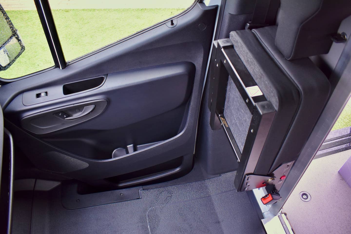 2024 Mercedes-Benz eSprinter folding cargo van passenger seat
