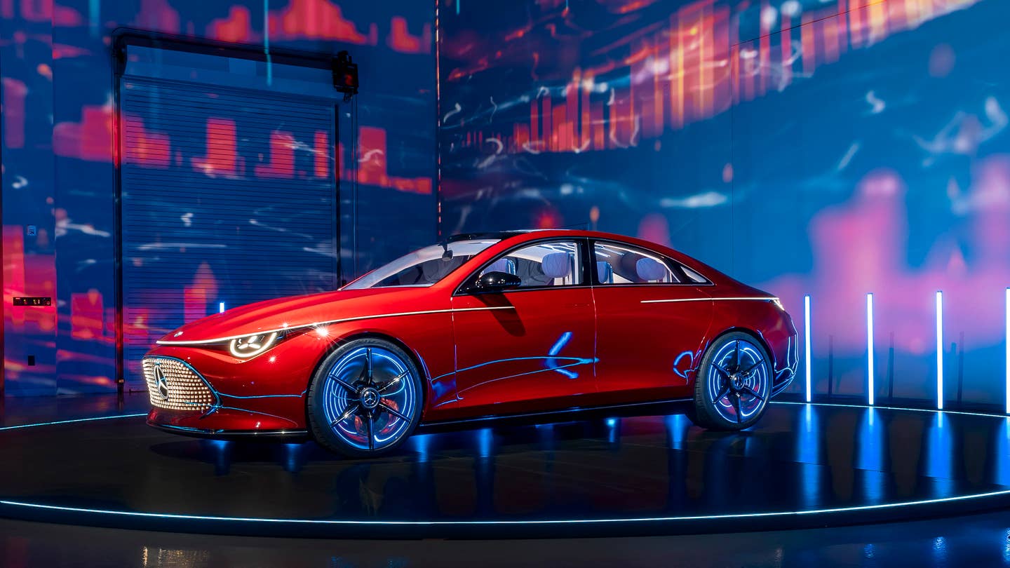 Mercedes-Benz Concept CLA Class on display at CES 2024.