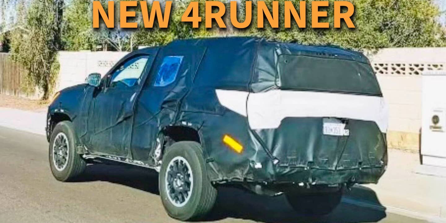2025 Toyota 4Runner Spied With a Boxy Shape and Rear Light Bar