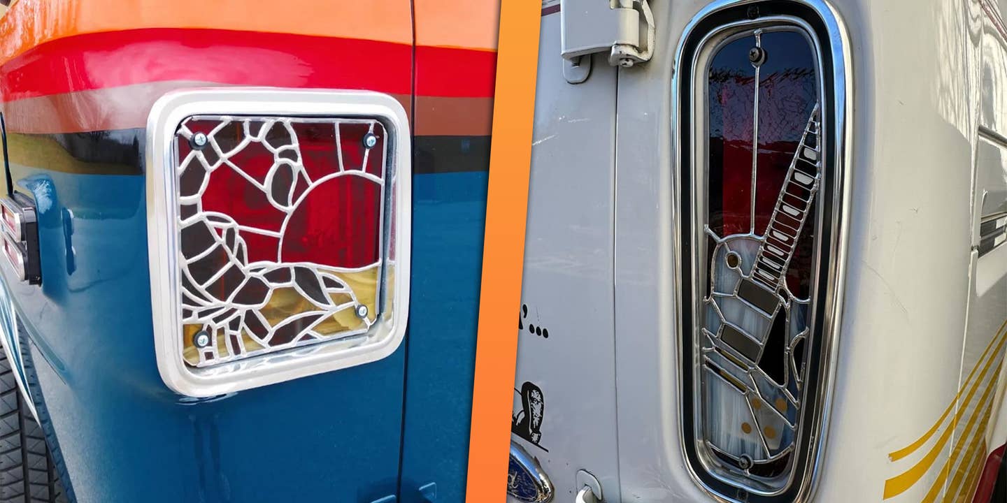 Stained Glass Taillights on Old Vans and Trucks Are Real Automotive Art