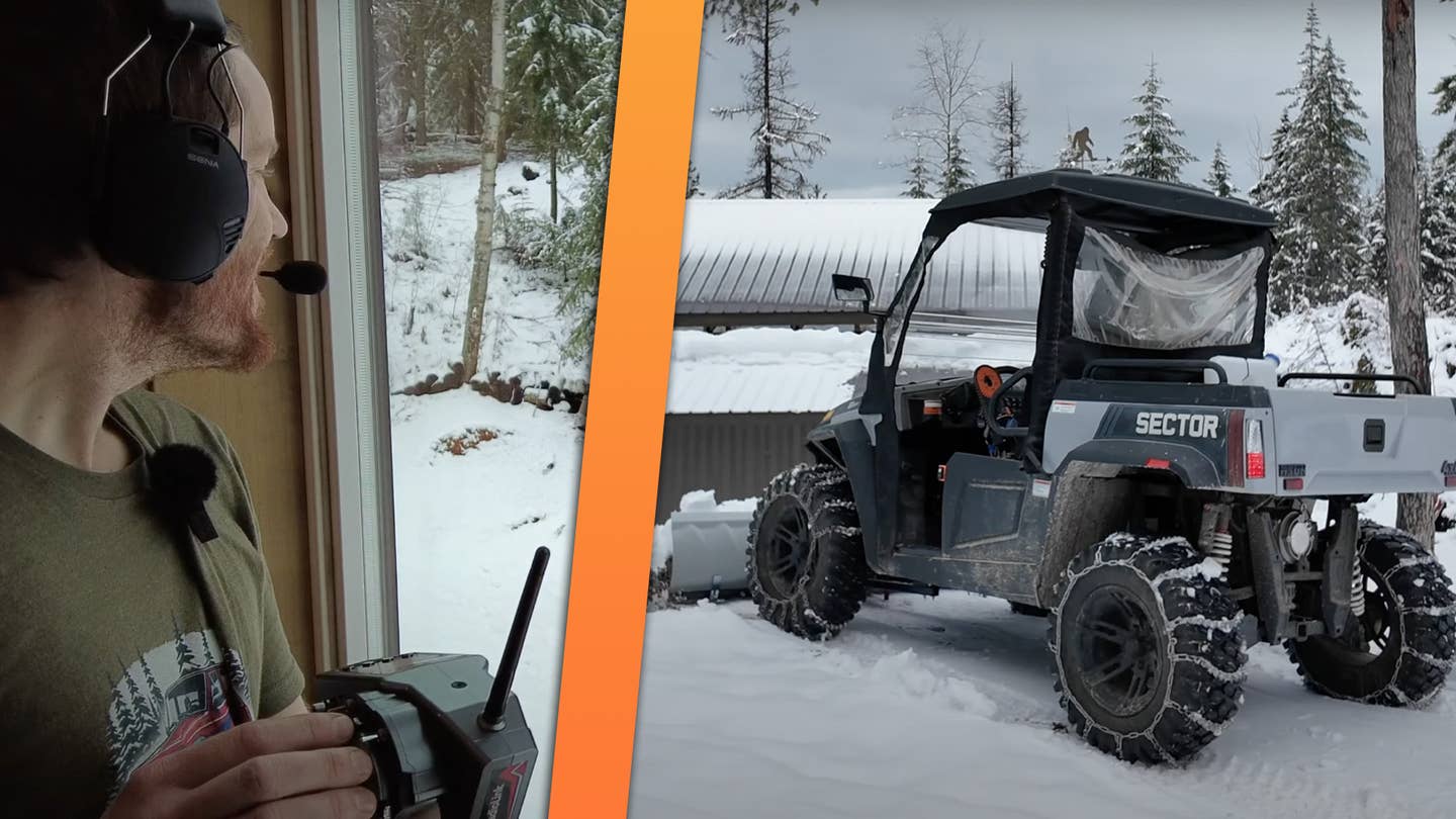 Homemade Remote Control UTV Snow Plow Is How You Work Smarter, Not