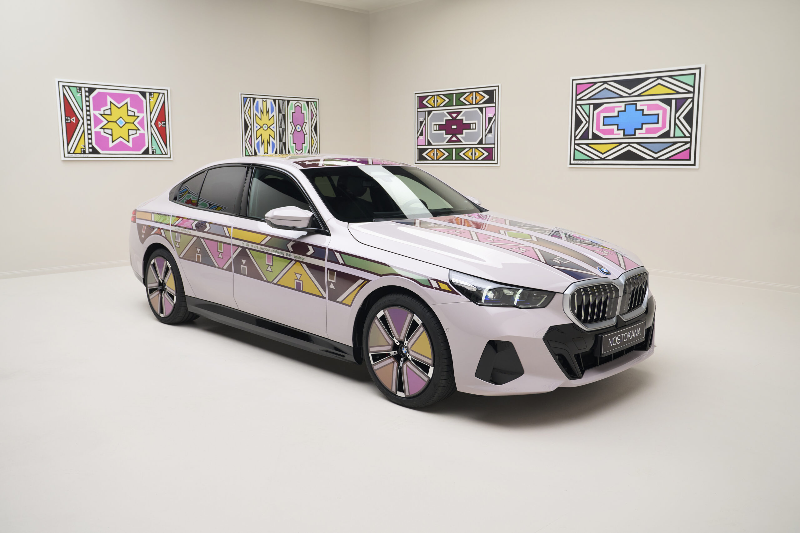 The latest BMW Art Car features innovative E-Ink technology that can change colors and display animations.