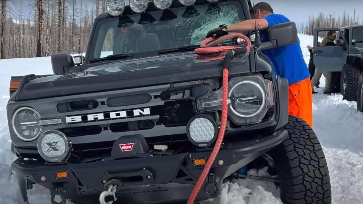 Off-Roader Cheats Death After Snapped Cable Sends Shackle Through Windshield