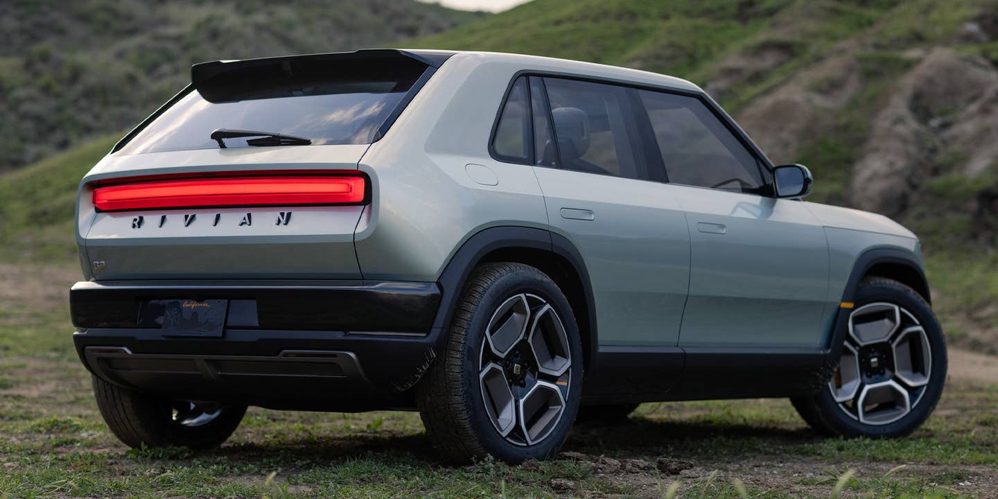 Rivian R3 Is a Cyberpunk AMC Gremlin With a Jacked-Up R3X Performance Version