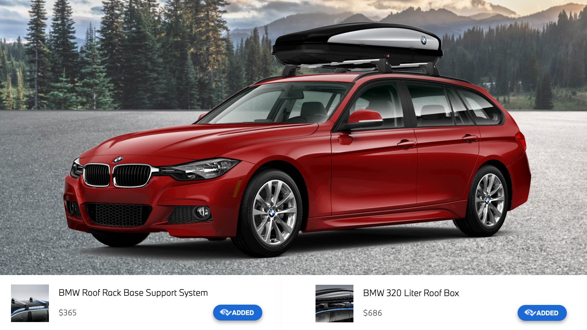 BMW is very impressive for including vintage cars in their accessory configurator.