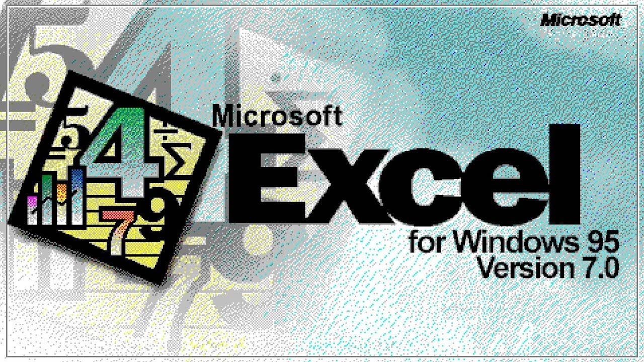 Microsoft Excel splash screen for Windows 95