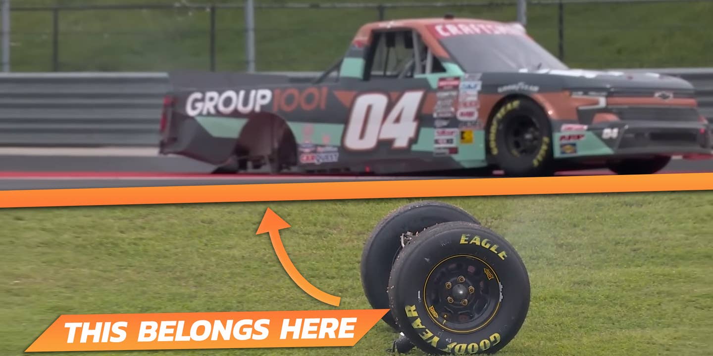 NASCAR Truck’s Entire Rear End Fell Off While Racing at COTA