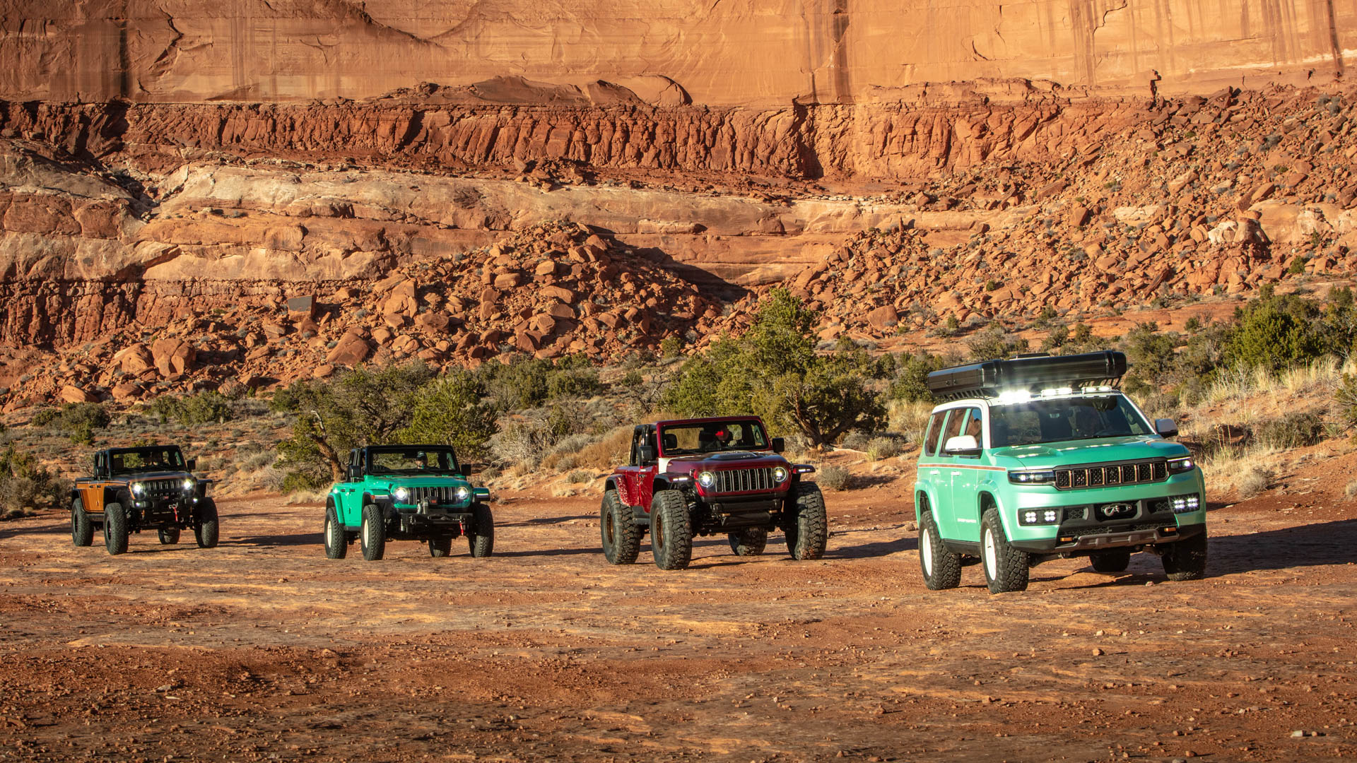 The Jeep Vacationeer Concept unveils four new off-road vehicles at the 2024 Easter Safari.