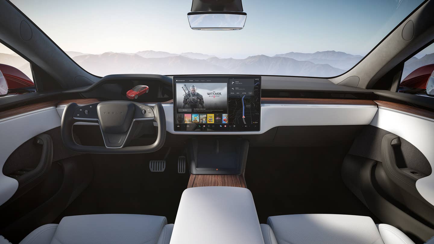 Tesla Model S interior.