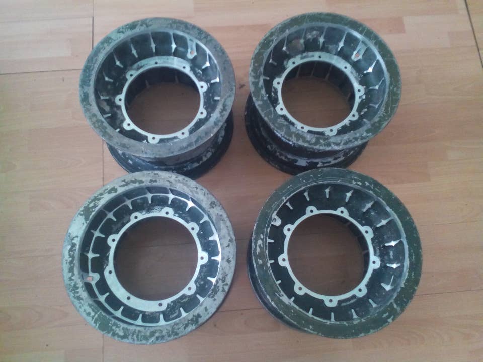 Corroded K2-112 helicopter wheels listed for sale in 2016.