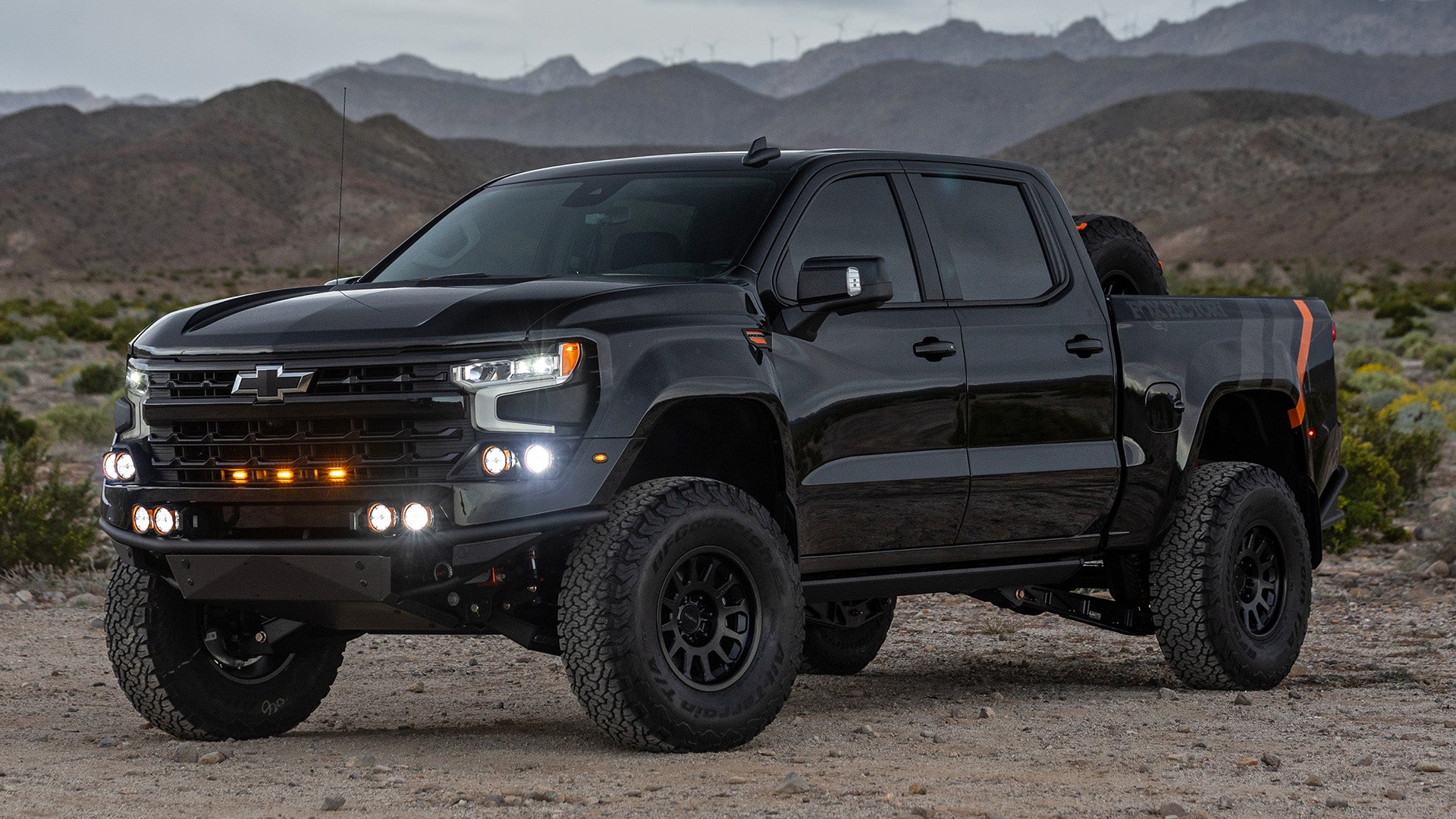 Fox Shocks is offering for sale the Skunkworks Silverado, featuring 700 horsepower and an adventurous suspension system.