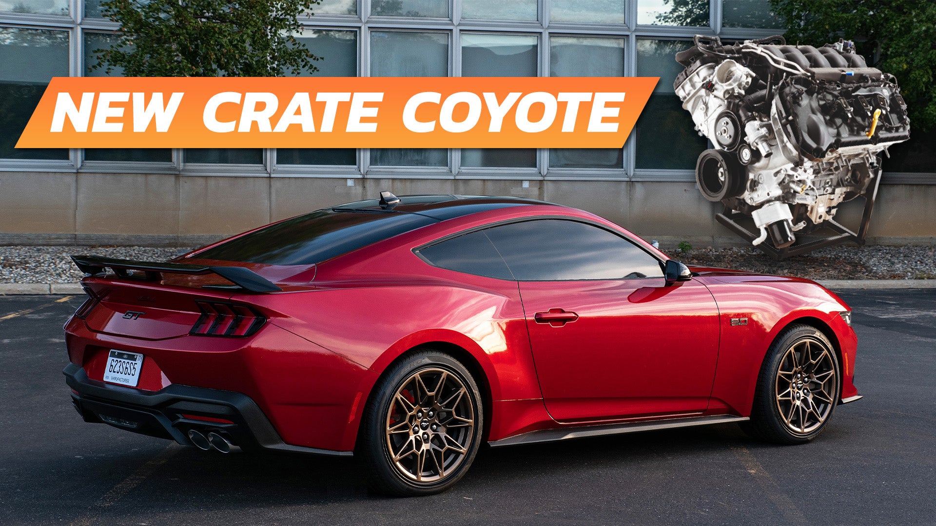 The 2024 Ford Mustang GT now comes equipped with the brand new Coyote V8 engine available as a crate engine option.