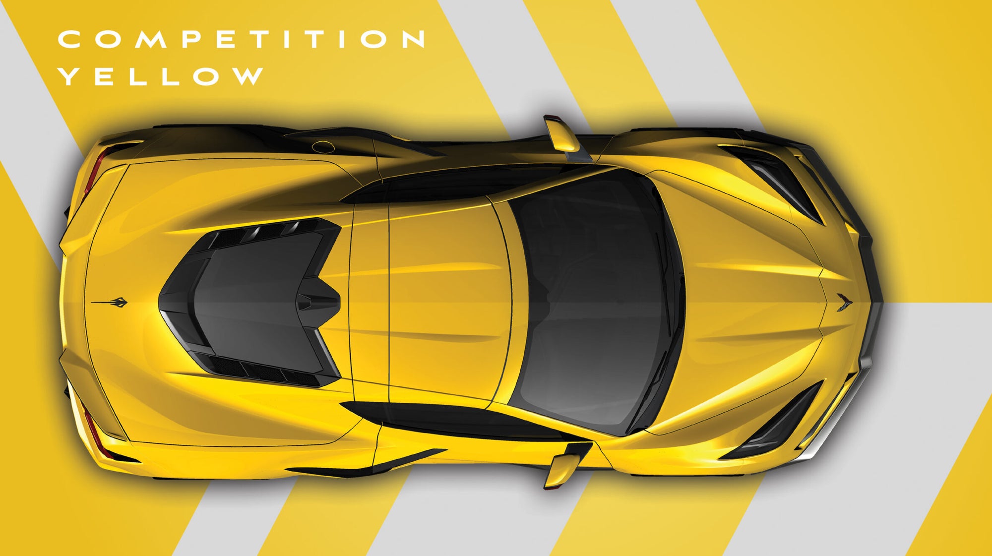 The Corvette C8 debuts a new racing yellow color option for the year 2025.