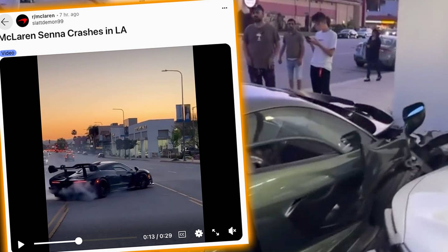 Watch a YouTuber Crash a Priceless McLaren Senna in the Lamest Possible Way