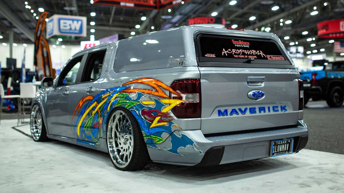 That Slammed and Modded Ford Maverick With the Tribal Tats Is Up for Sale