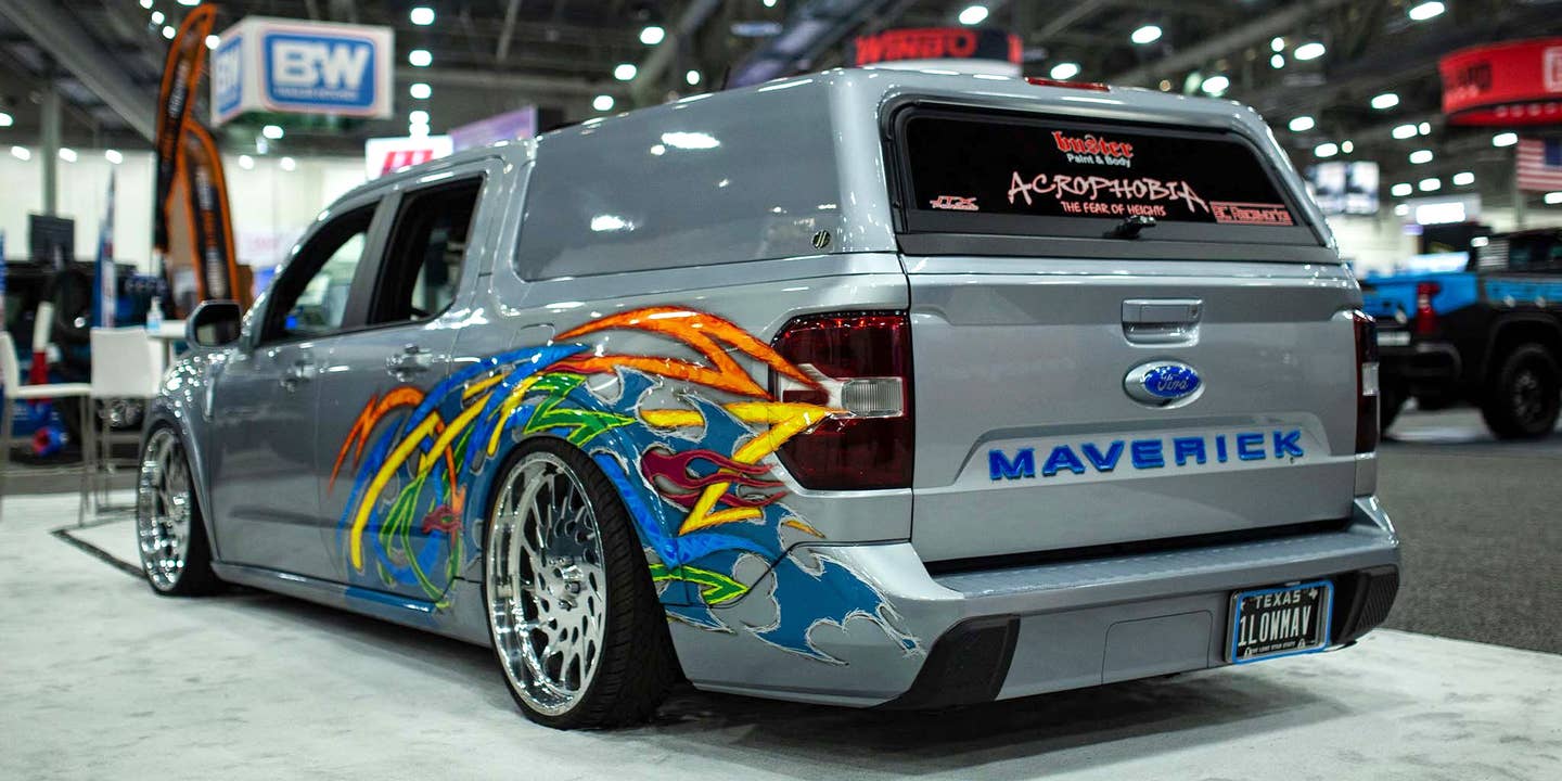 That Slammed and Modded Ford Maverick With the Tribal Tats Is Up for Sale