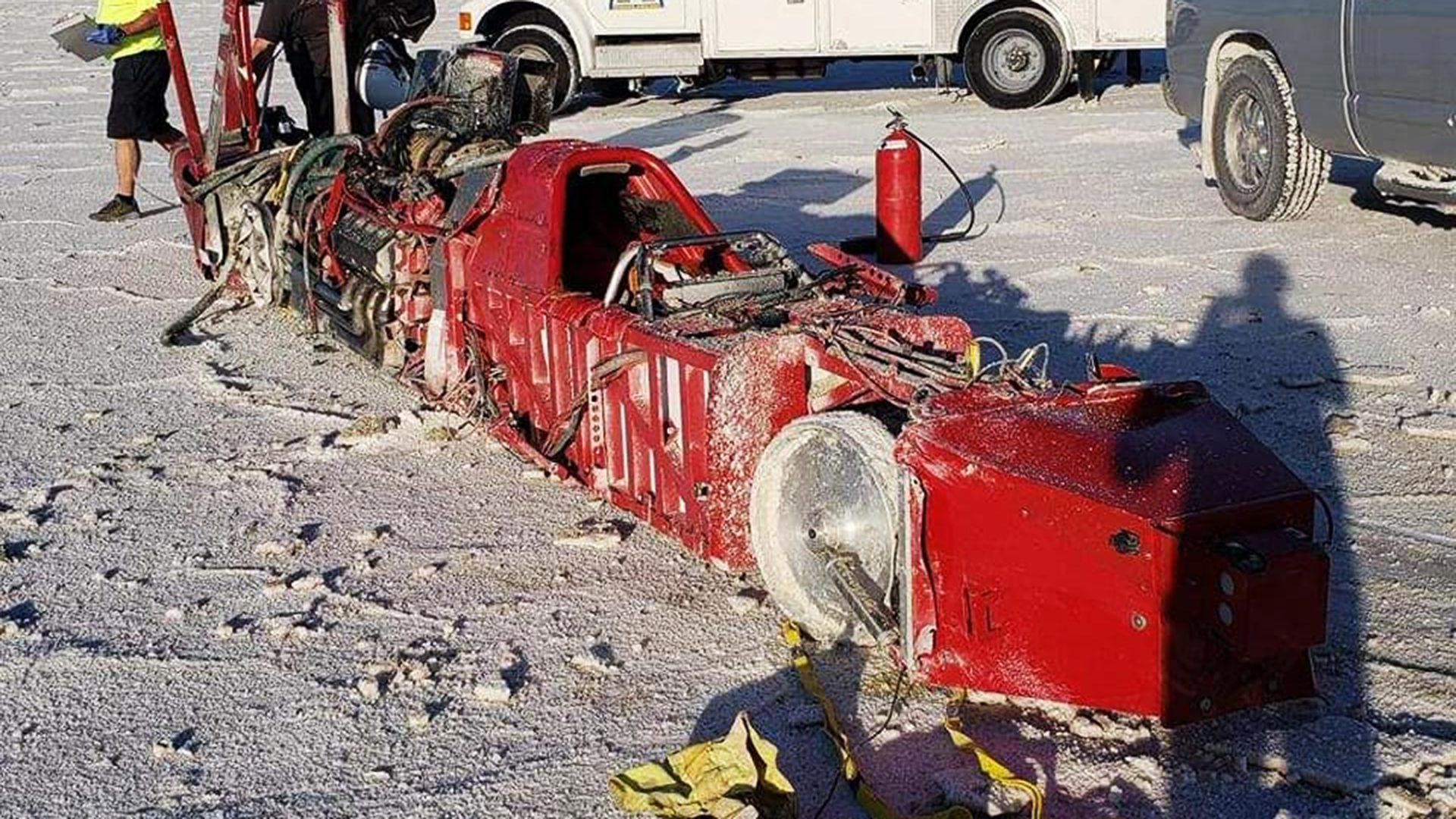 Here's What A 427MPH Crash on the Bonneville Salt Flats Looks Like