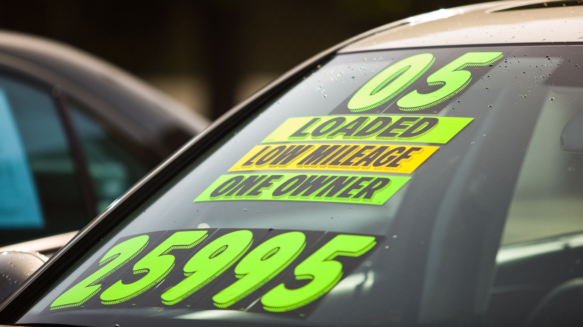 Car for sale in used car lot