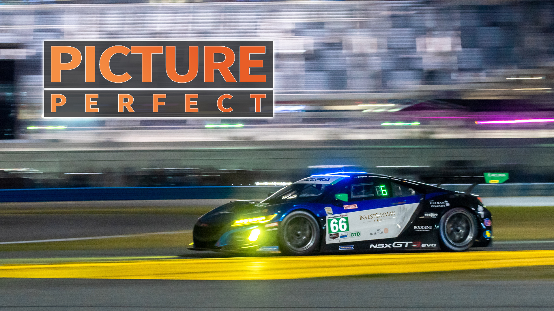 An Acura NSX race car at Daytona.
