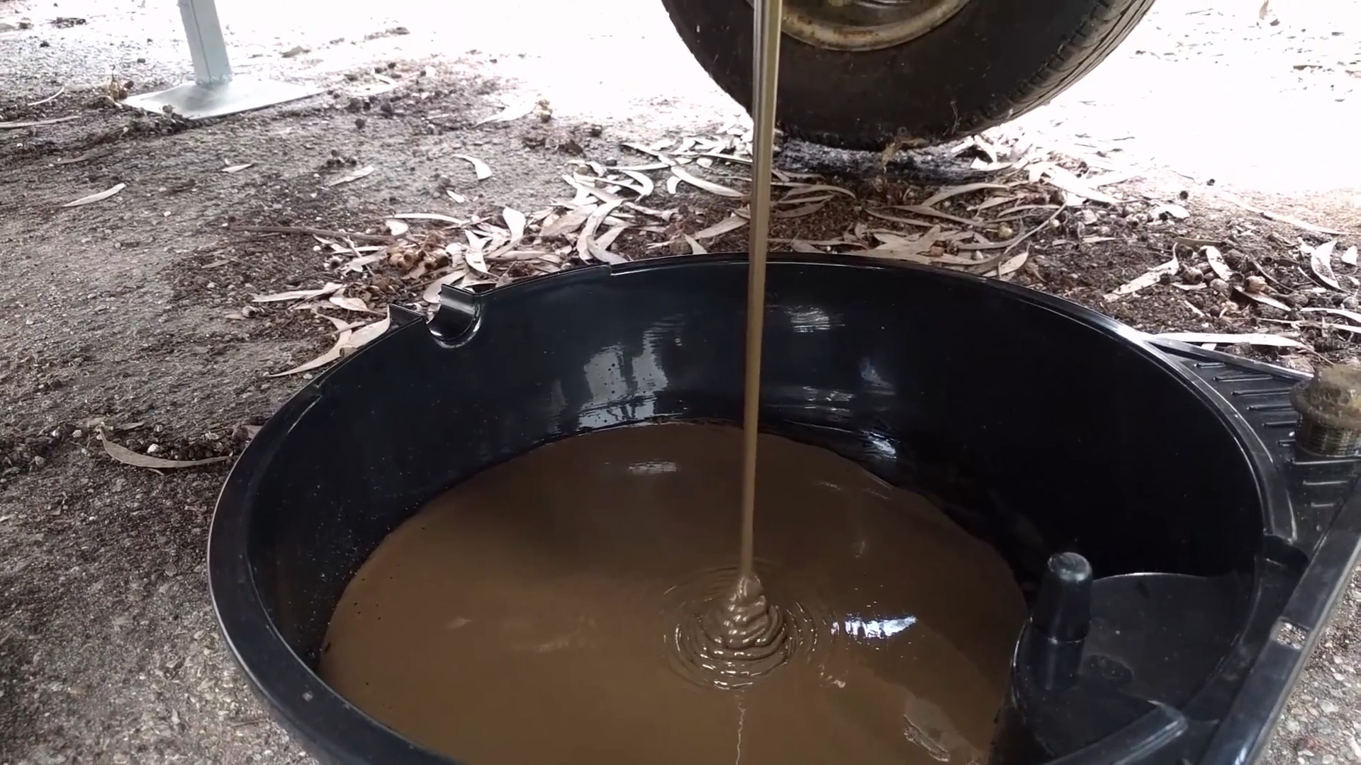 Sludgy automotive fluids.