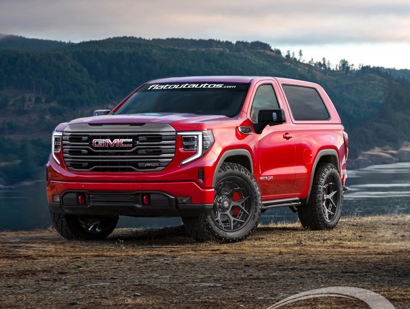 GMC Jimmy tribute build in the woods.