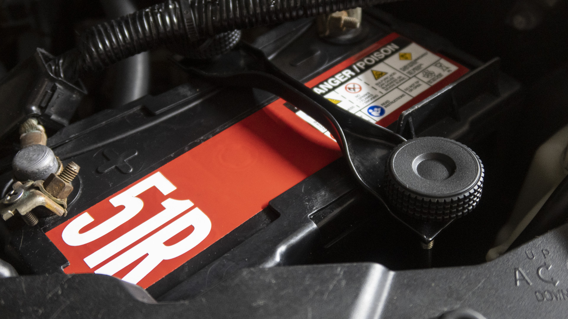 car battery, decorated