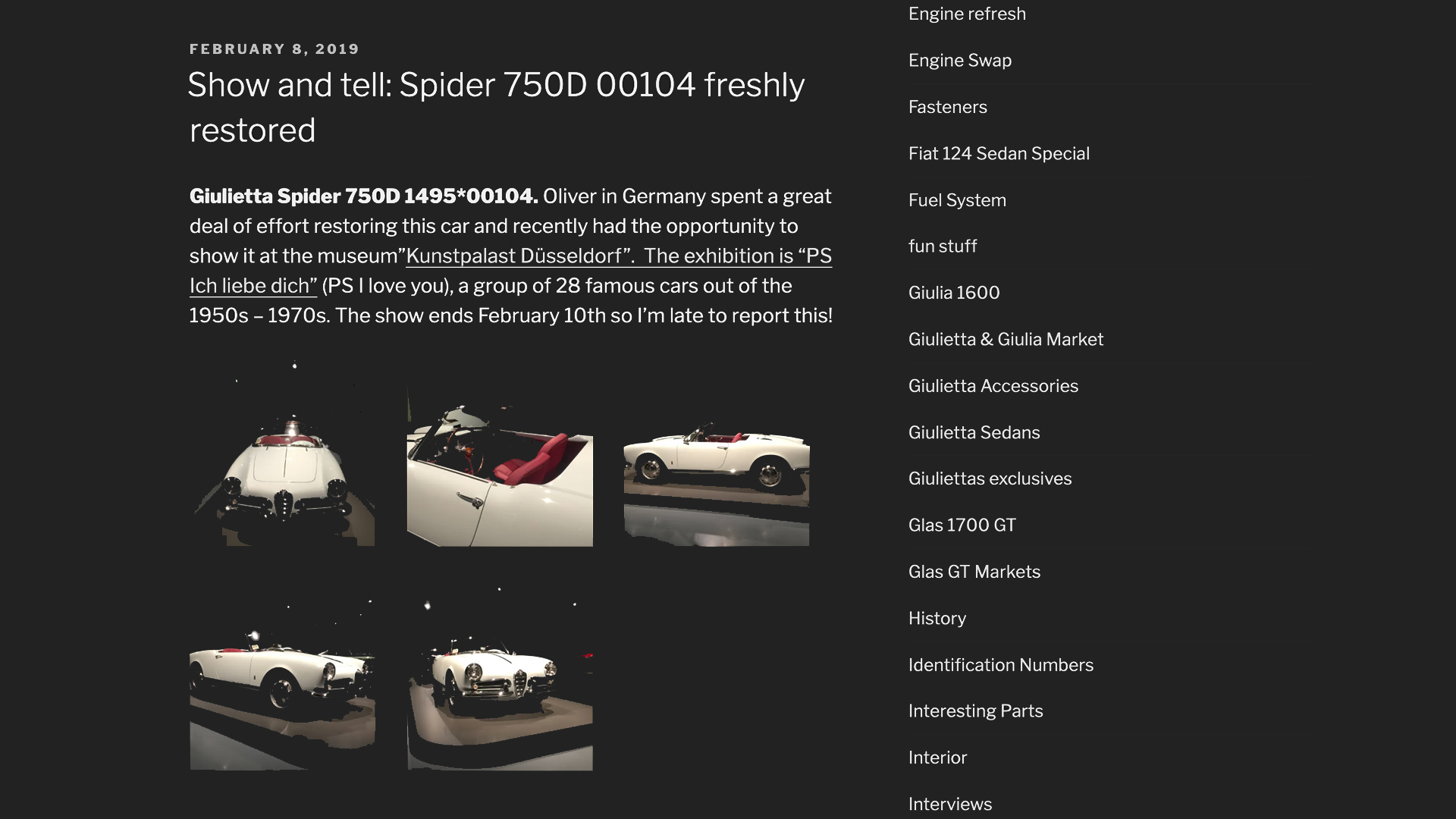 A screengrab of giuliettas.com.