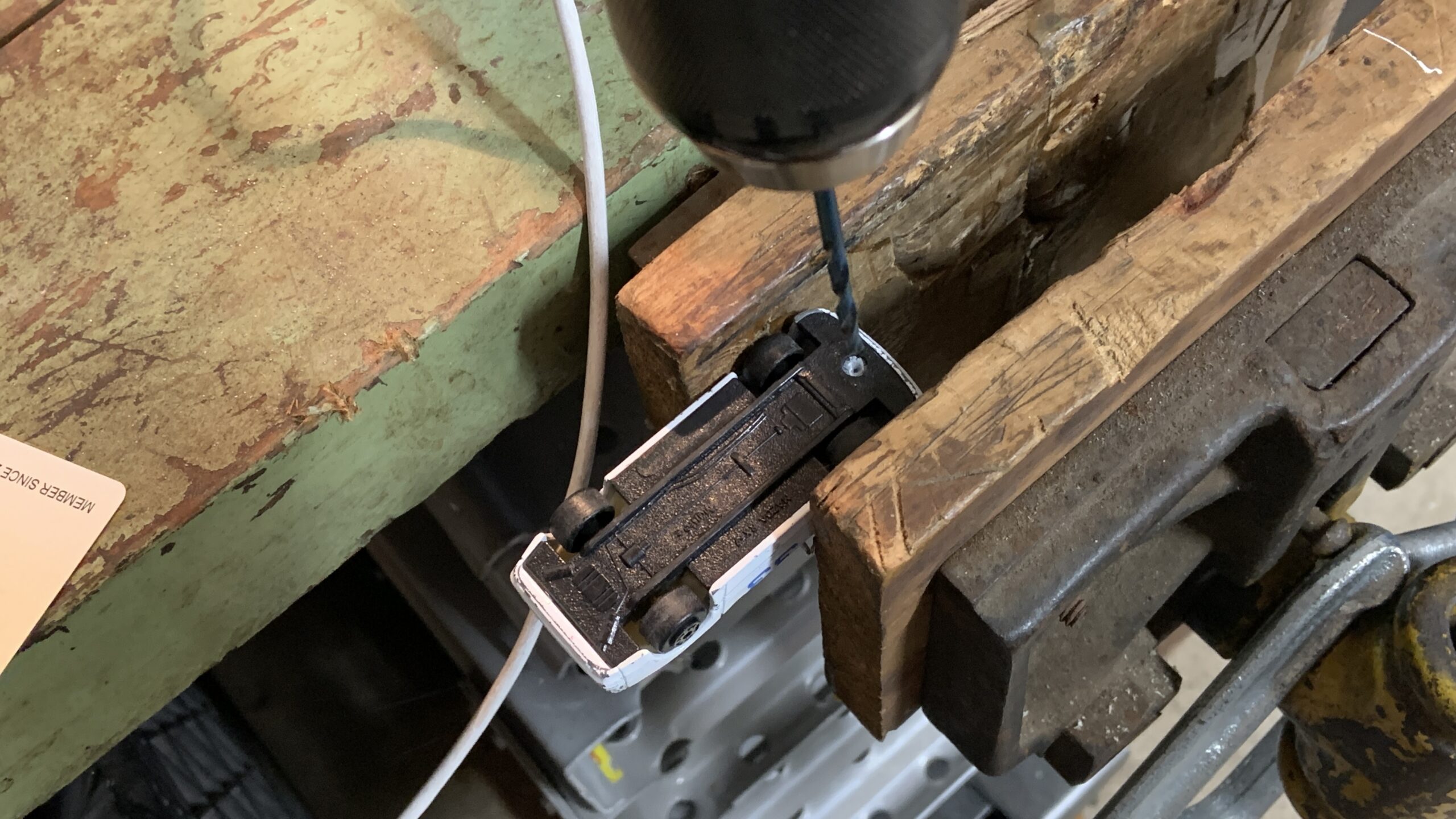 1:64-scale car disassembly.