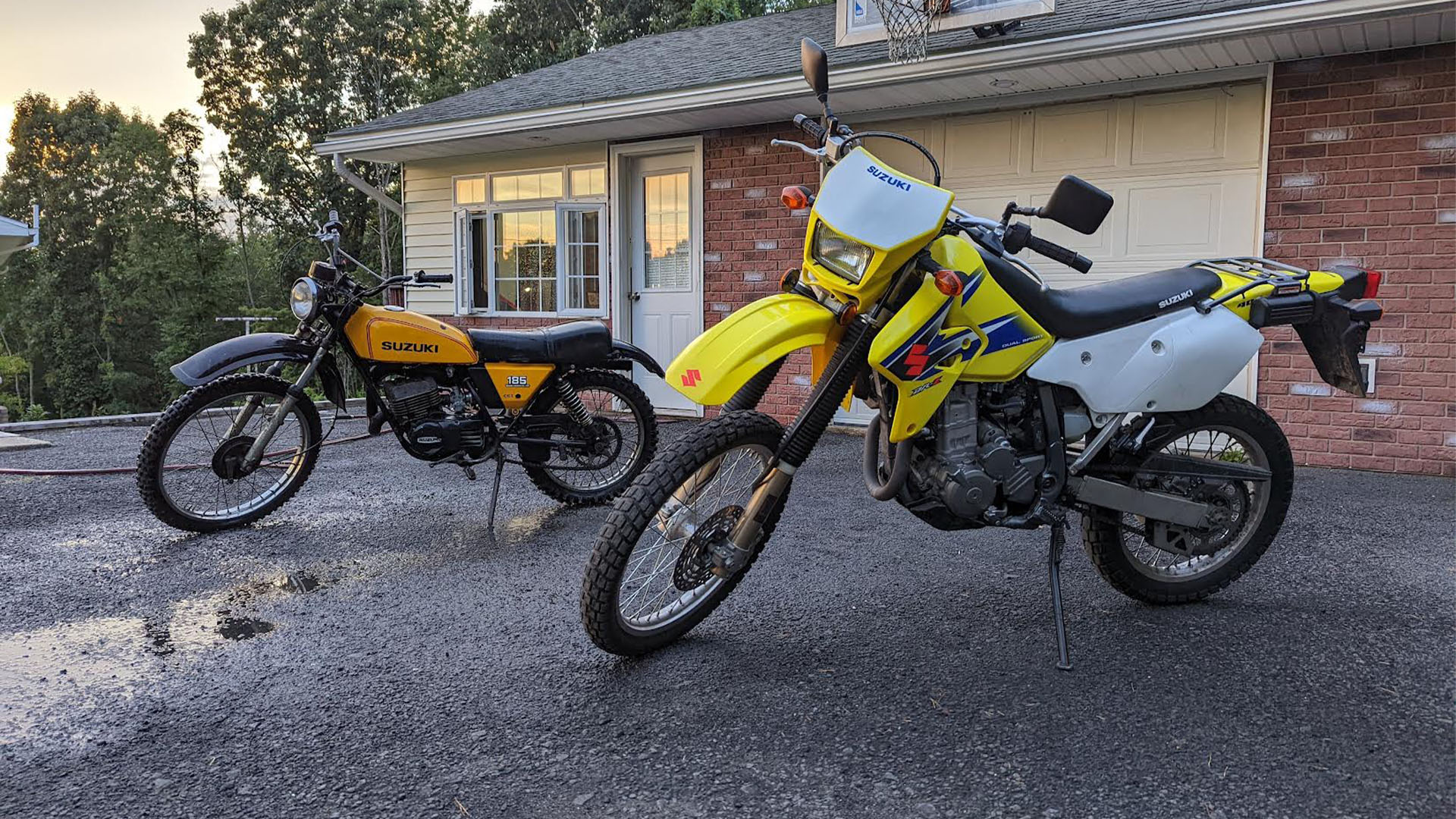 Suzuki DRZ400 and Suzuki TS185