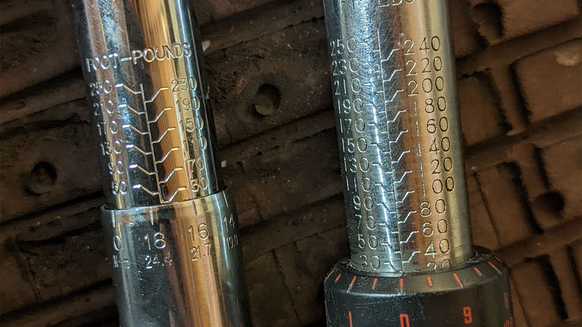 Husky and Craftsman torque wrench scales