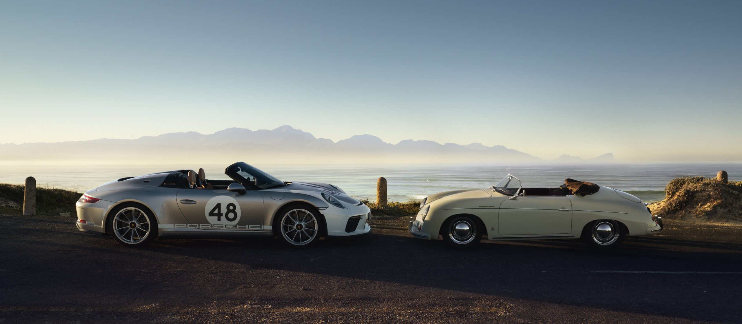 Heritage Design 911 Speedster (left) and a Porsche 356 1500 Speedster