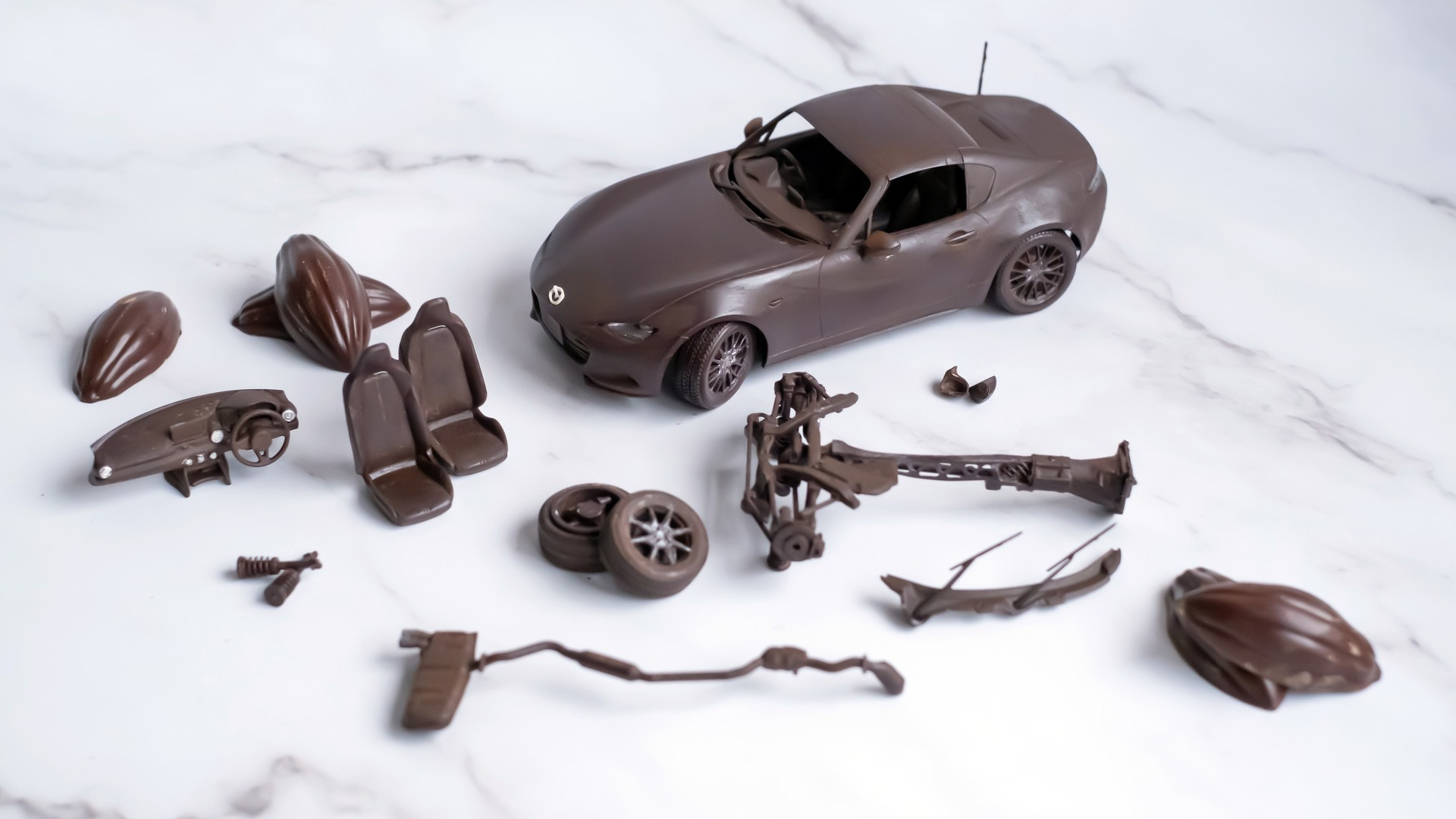 This Adorable Chocolate Mazda Miata Was Made for Valentine's Day