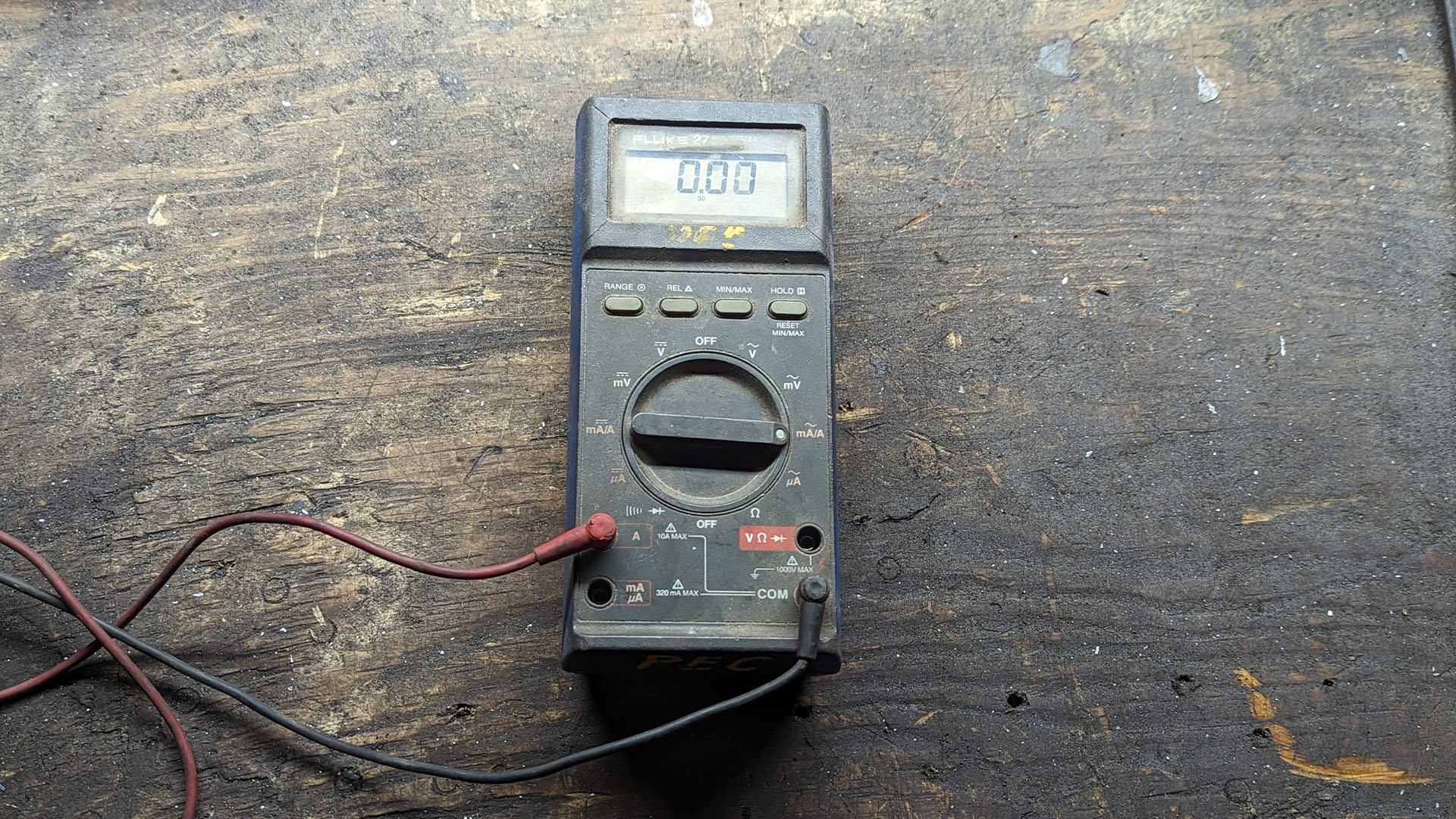 Multimeter settings for parasitic draw test