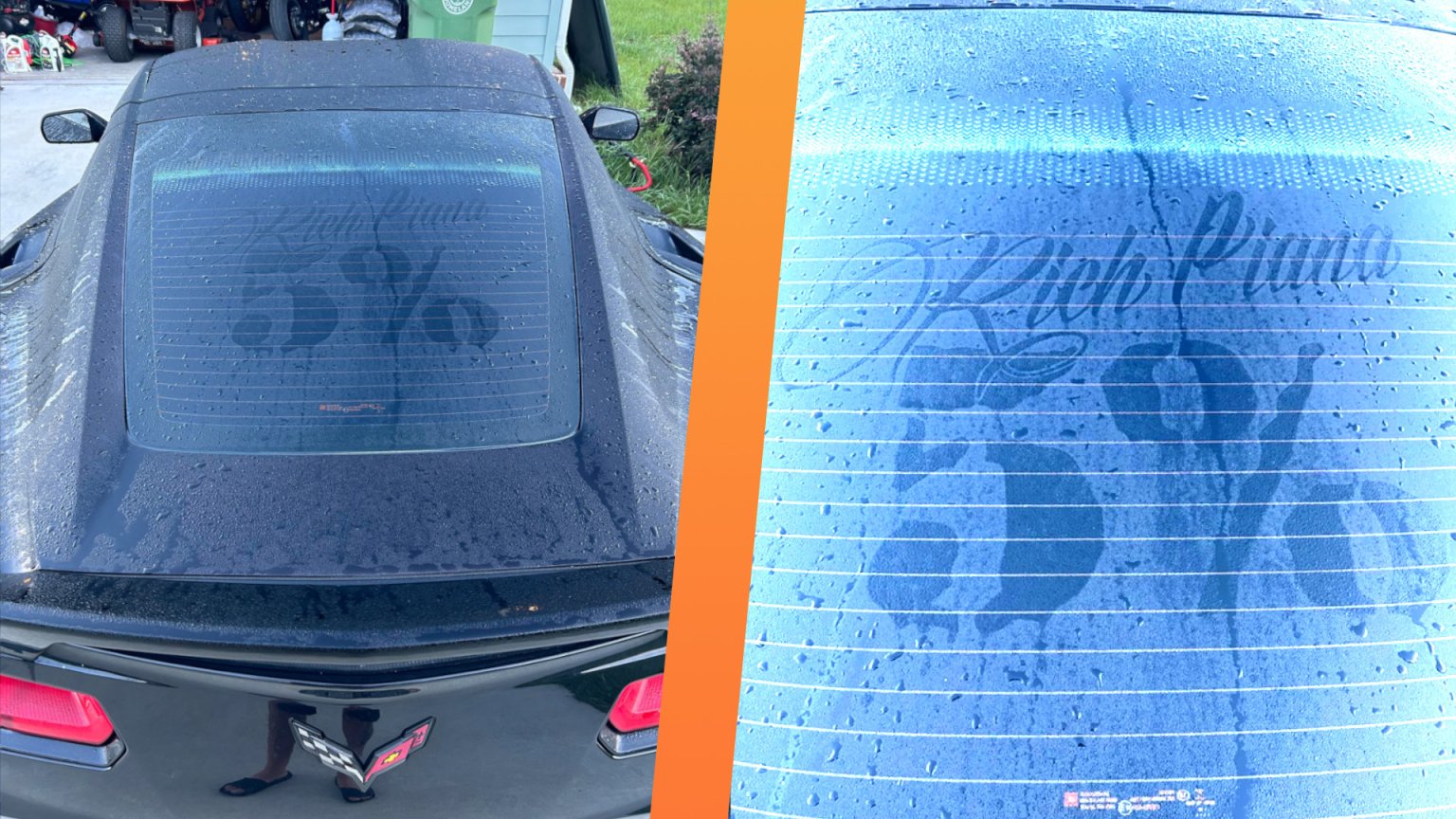 Corvette Rear Window Graphics Ghost Window Graphic Seemingly Reveals Used Corvette’s Famous Past