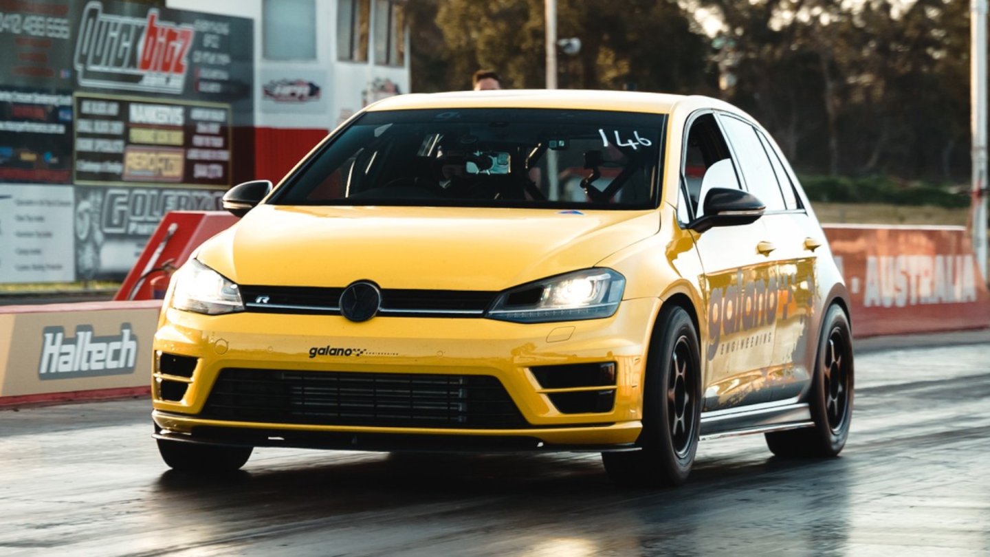 Golf Type R Built VW Golf R Runs Record Sub 10-Second Quarter Mile on Stock Block