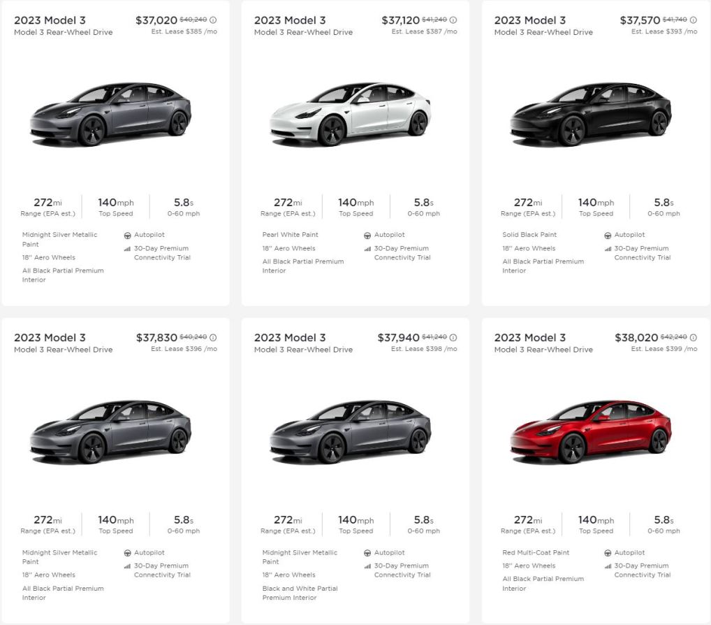 Tesla Model 3 Price Slashed to 37,020 in Latest Round of Discounts