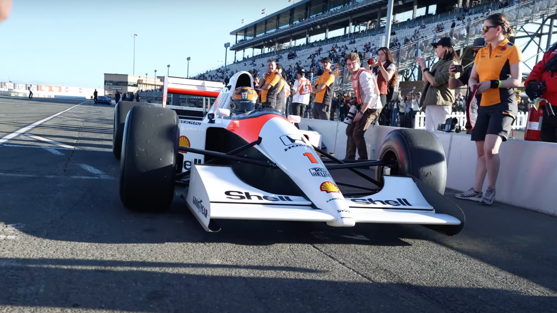 Tony Kanaan Gets Emotional After Driving Ayrton Senna's 1991 McLaren F1 Car