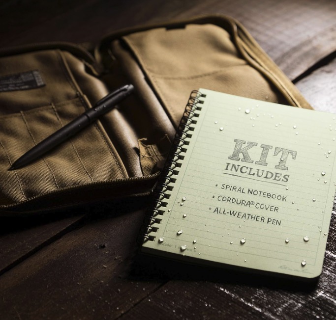 weatherproof notebook cover pen bundle