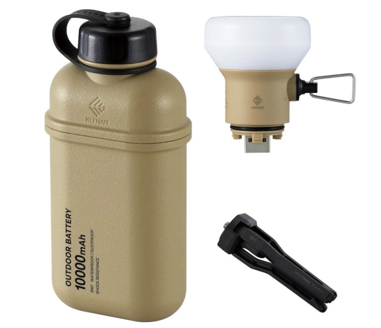 elecom nestout edc power bank and lantern