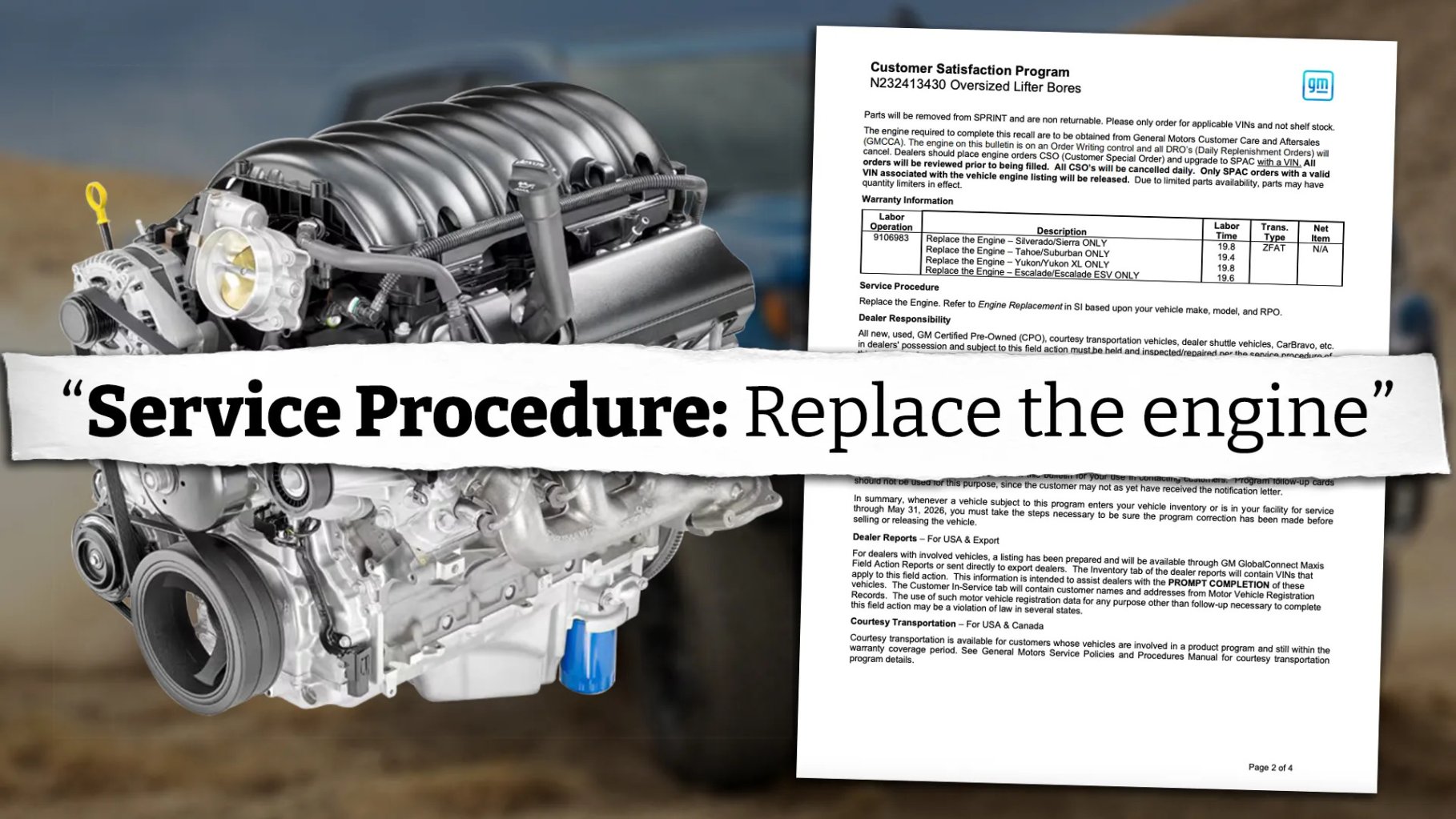 GM Issues Stop-Sale and Recall for Failed 6.2L V8s in 2021-2024 Trucks