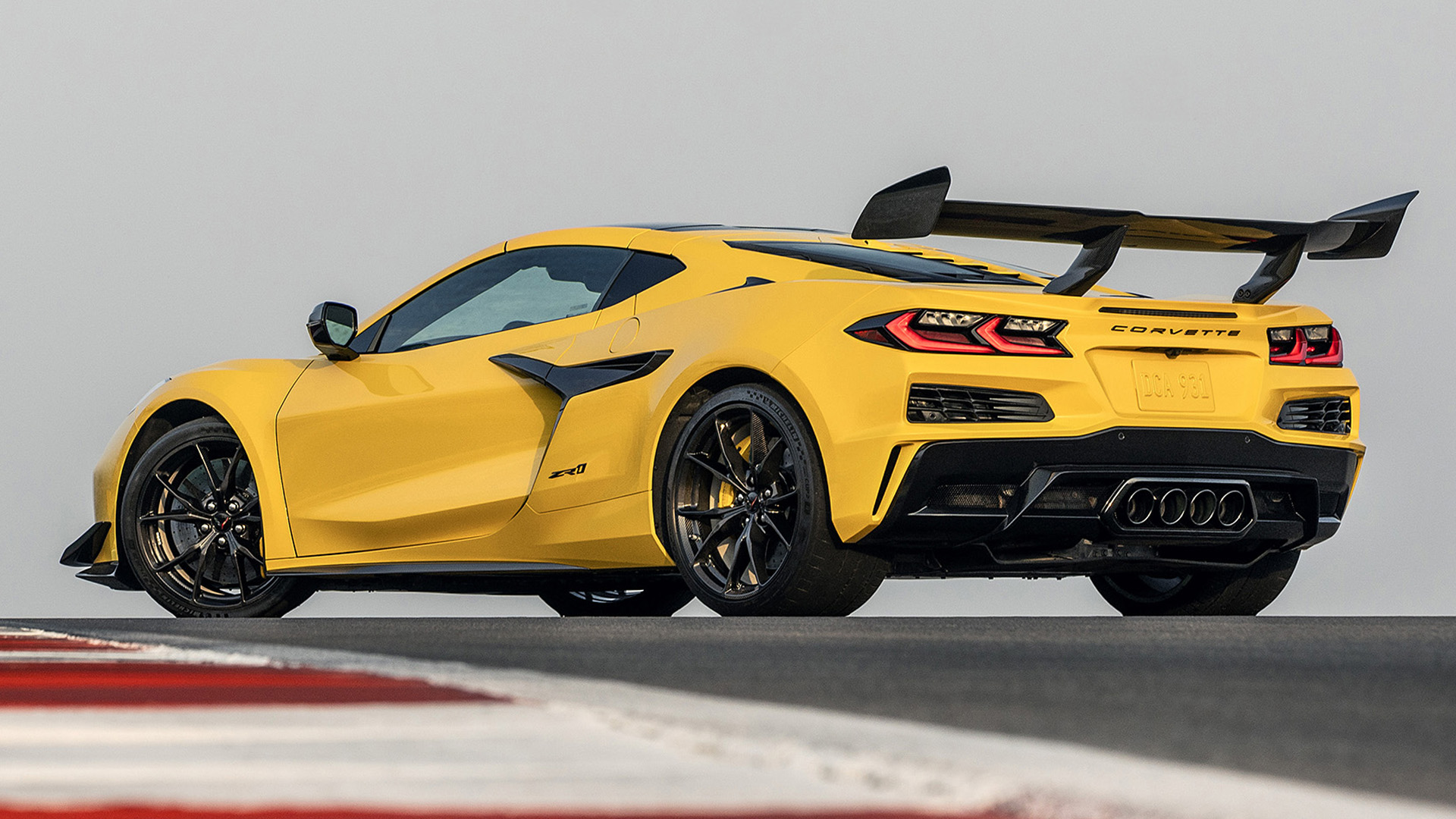 Corvette ZR1 from the left rear quarter.