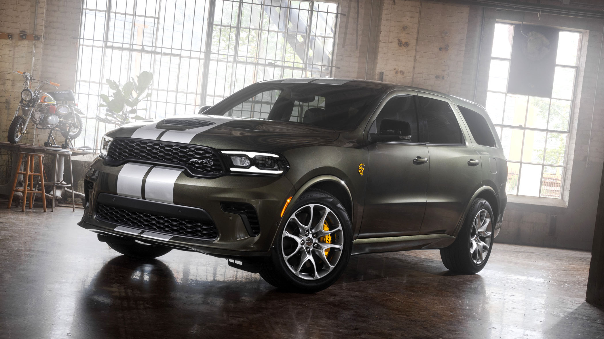 The 2026 Dodge Durango SRT Hellcat Jailbreak, shown in new Green Machine exterior color, offers more than six million potential customization combinations.