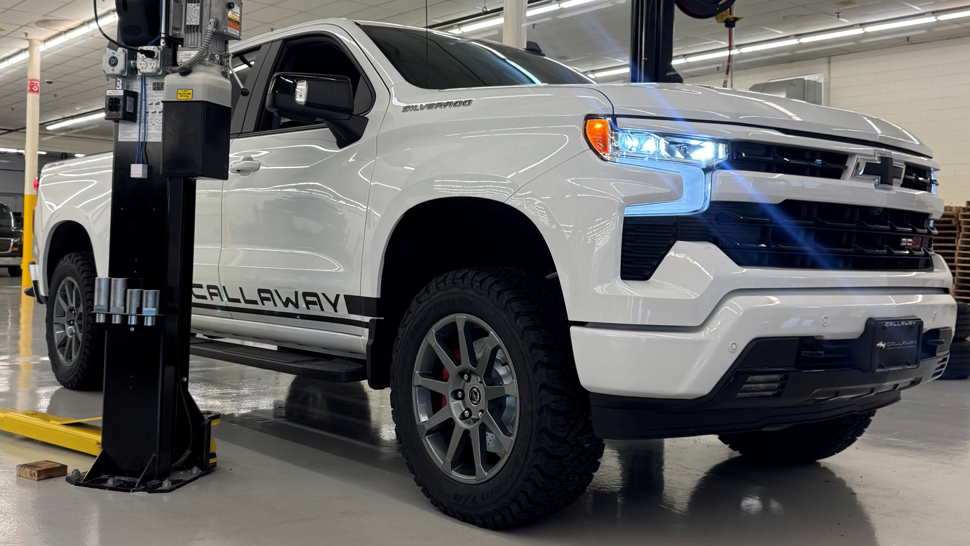 A Silverado modified with Callaway parts.