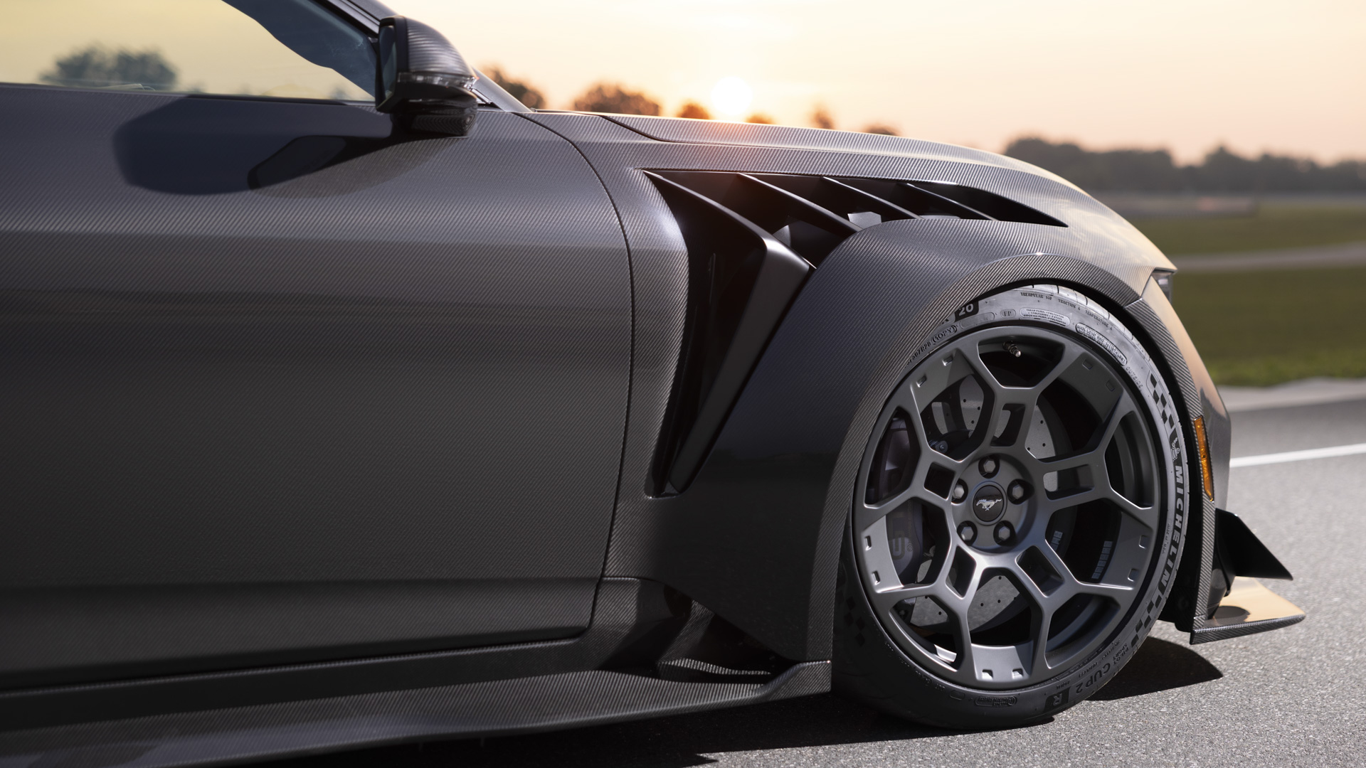 Mustang GTD Liquid Carbon wheel.