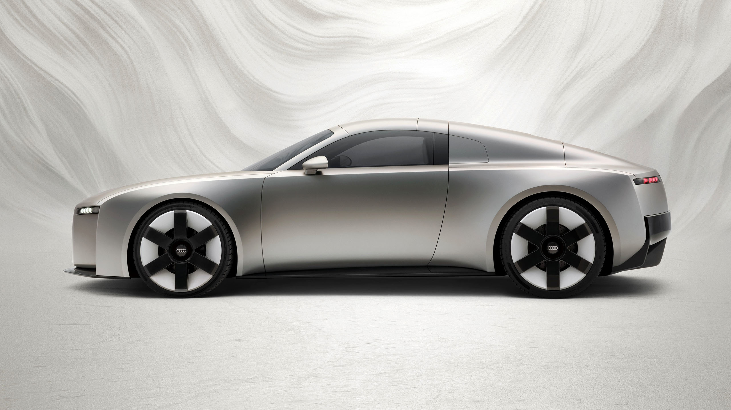 Static studio shot, exterior, side view