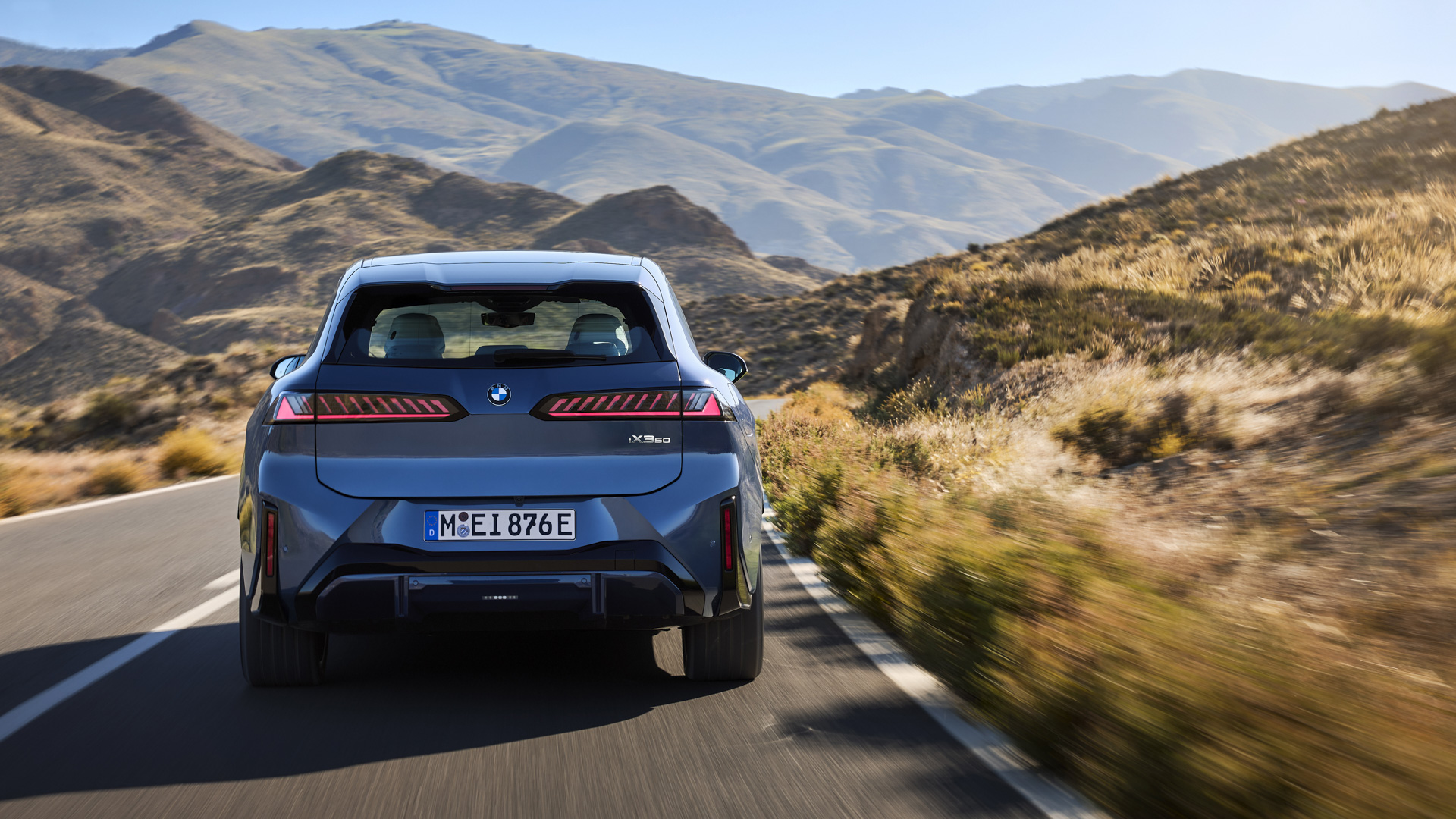 BMW iX3 from the rear.