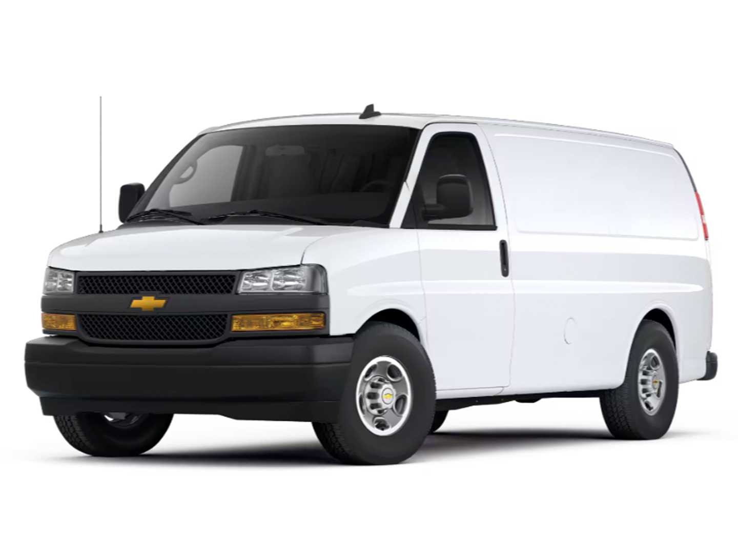 GMC Express van in white.