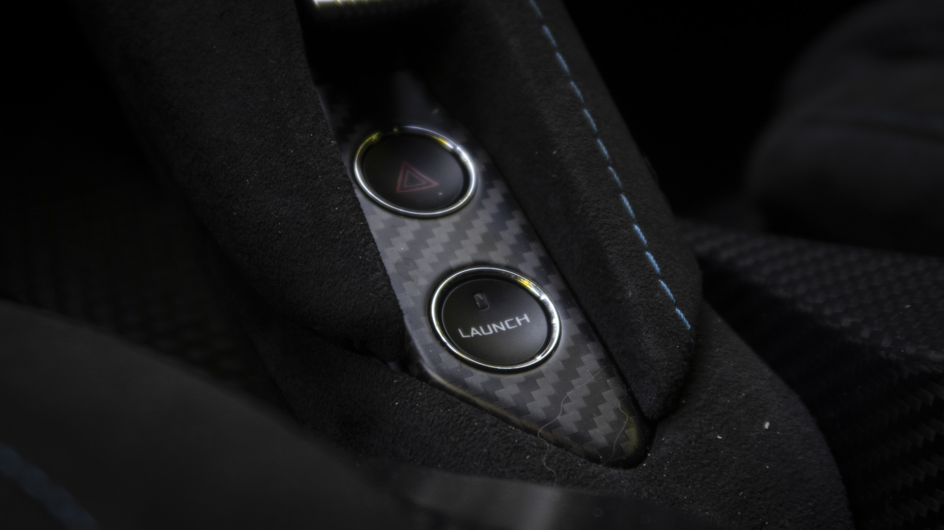 McLaren 765LT launch control button.